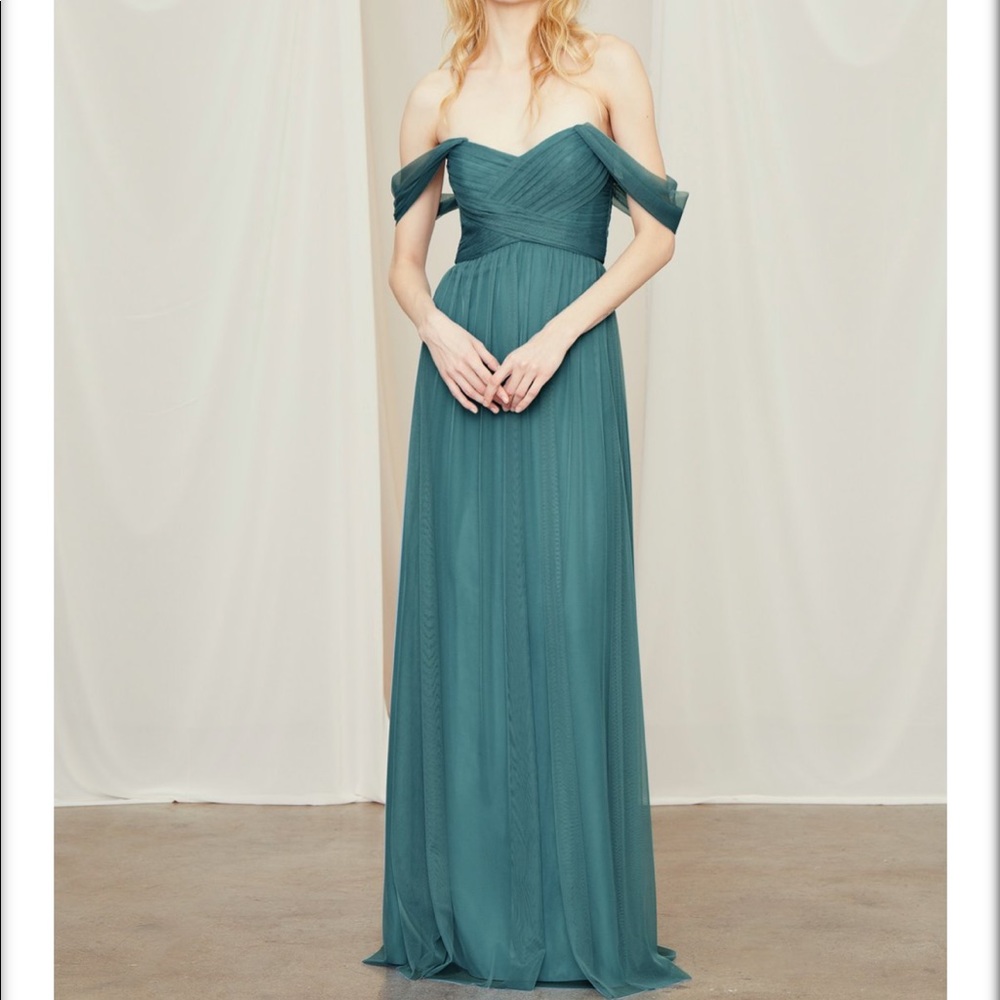 AMSALE bridesmaid dress teal color size 8